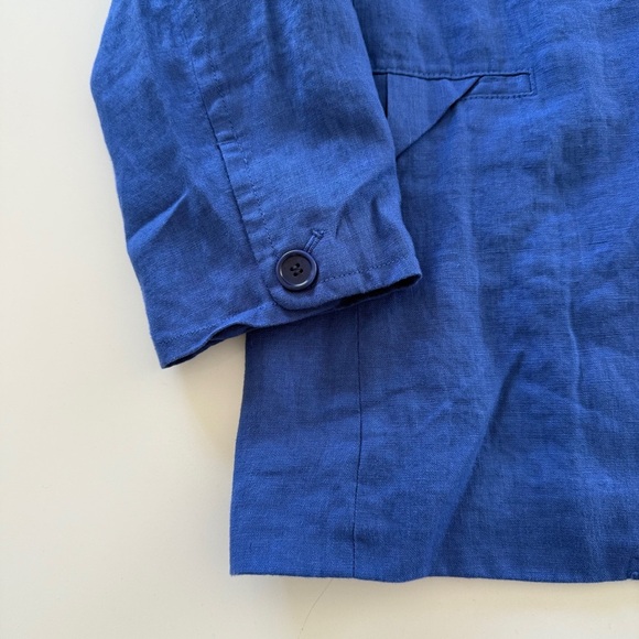 NWT Madewell-Double Breasted Crossover-Blue-100% Linen-Blazer-Oversized-S - Picture 8 of 13